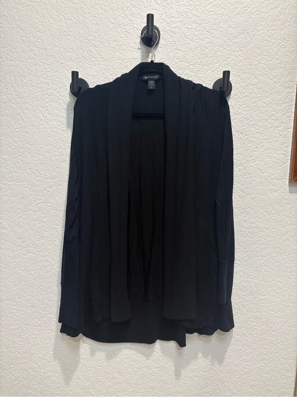 Athleta Black Open Front Cardigan size Large